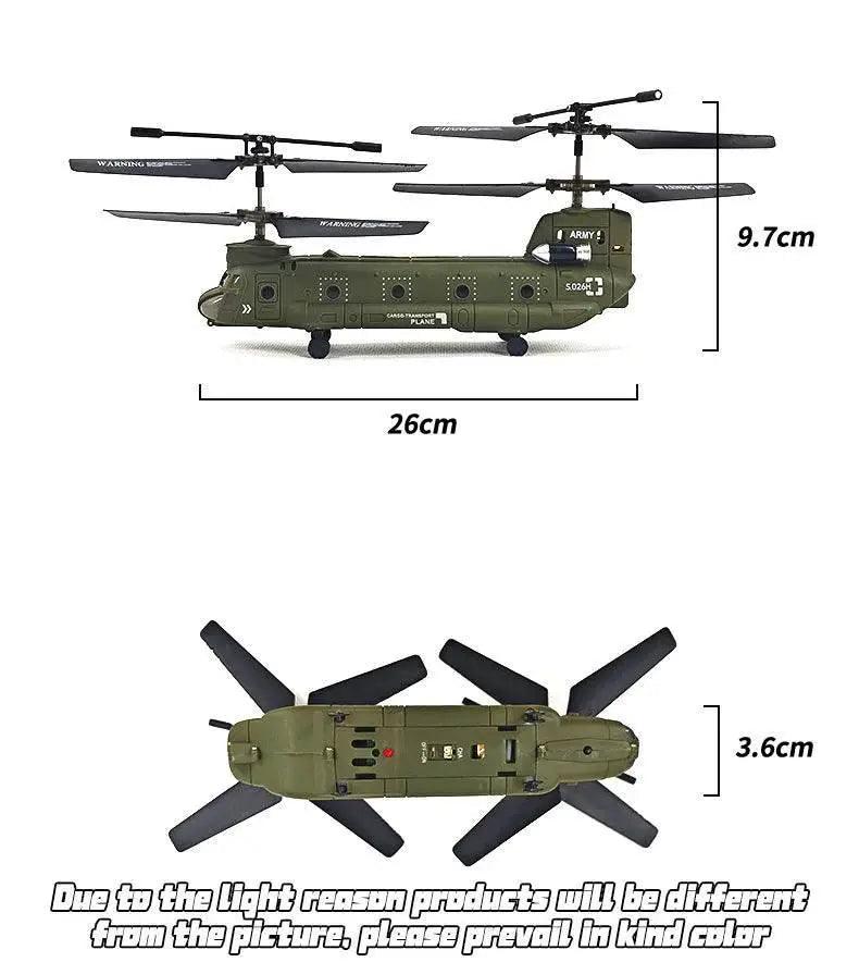  RC Remote Control Chinook CH-47 Helicopter Model S026H - 2.4G Double Paddle Transport Aircraft for Kids & Boys -  ToylandEU™