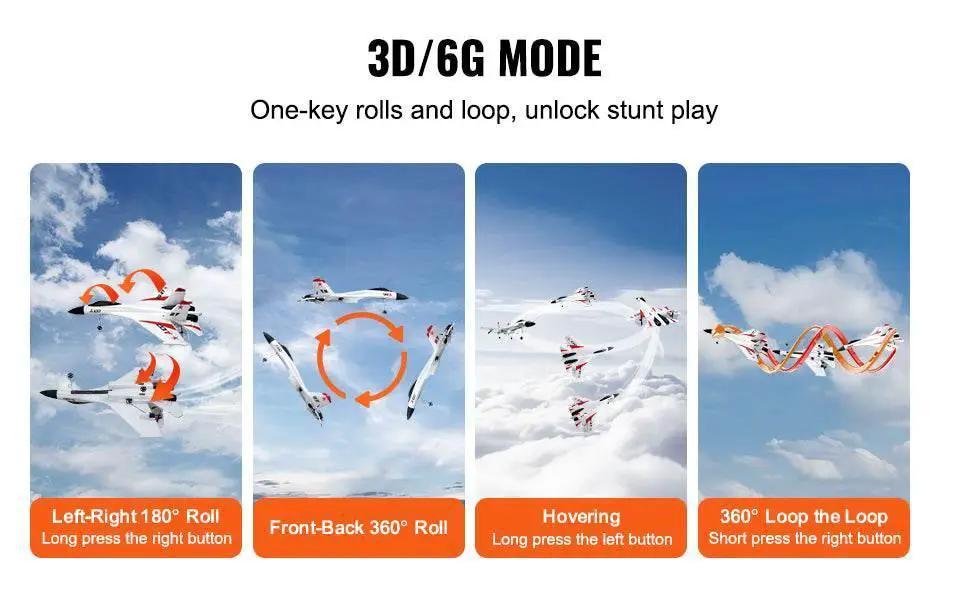  RC VEVOR SU27 2.4G Remote Control Glider Airplane with Dual Batteries - Foam Aircraft Toy for Children and Beginners -  ToylandEU™