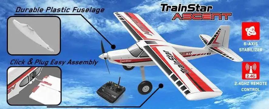  RC Volantex RC TrainStar Ascent 747-8 EPO Trainer Aircraft - 1400mm Wingspan Beginner's RC Airplane Kit or PNP -  ToylandEU™