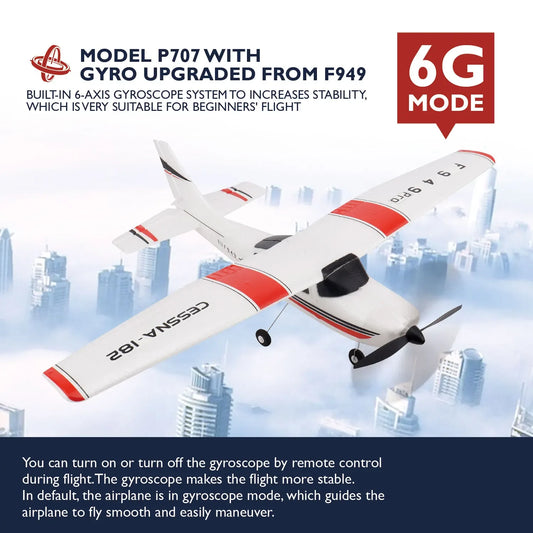 RC Airplane F949S Gyro Stabilized Fixed Wing RTF Upgrade - ToylandEU