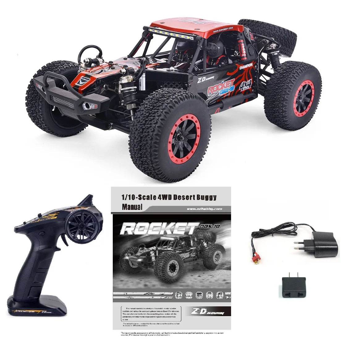 RC All-Terrain 1/10 RC Desert Truck: ZD Racing ROCKET DBX-10 RTR 4WD - ToylandEU