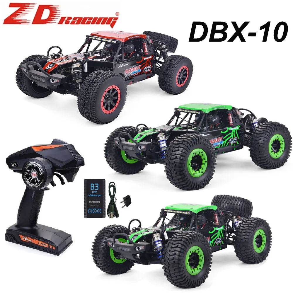 RC All-Terrain 1/10 RC Desert Truck: ZD Racing ROCKET DBX-10 RTR 4WD - ToylandEU