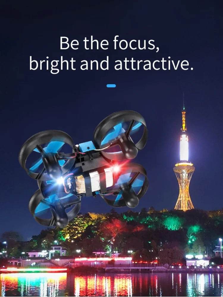 RC All-Terrain 3-in-1 RC Airship Drone: Water, Land & Air Mini Quadcopter with 360° Flip for Kids - ToylandEU