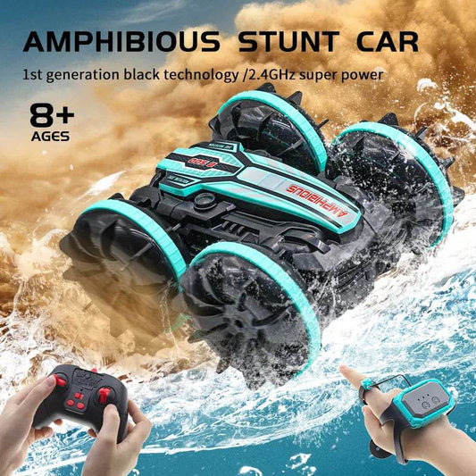 RC All-Terrain Amphibious RC Stunt Car - Double-Sided Flips & Fun - ToylandEU