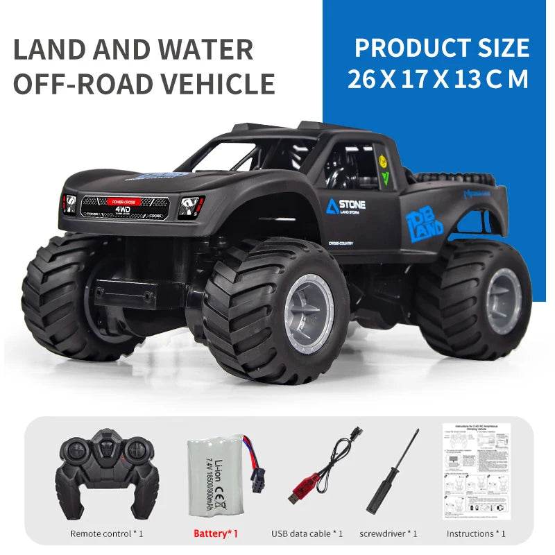 RC All-Terrain JJRC Q156 Remote Control Stunt Car - Water & Land Adventure! - ToylandEU