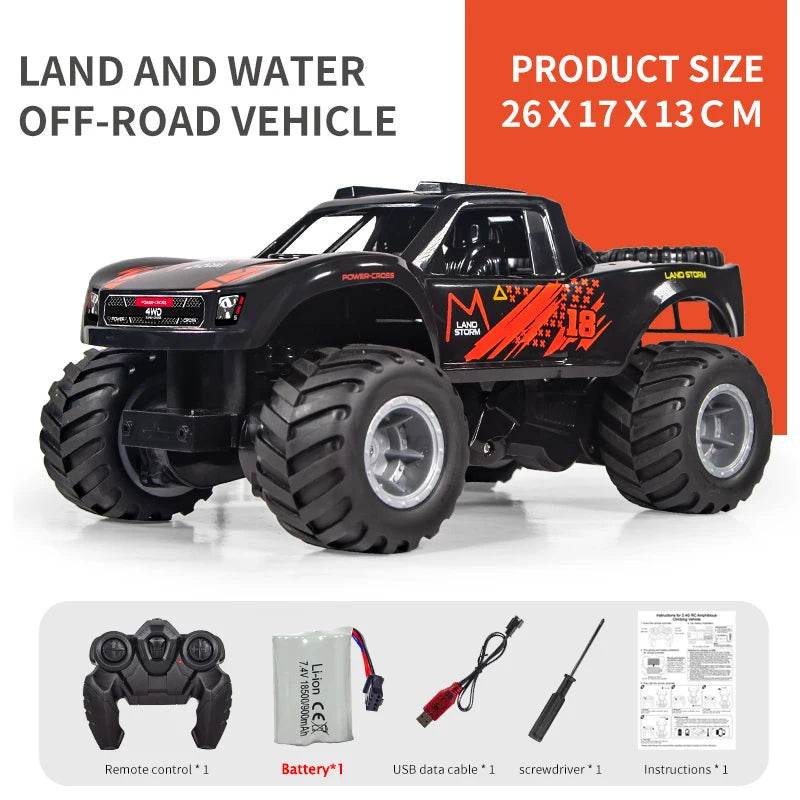 RC All-Terrain JJRC Q156 Remote Control Stunt Car - Water & Land Adventure! - ToylandEU