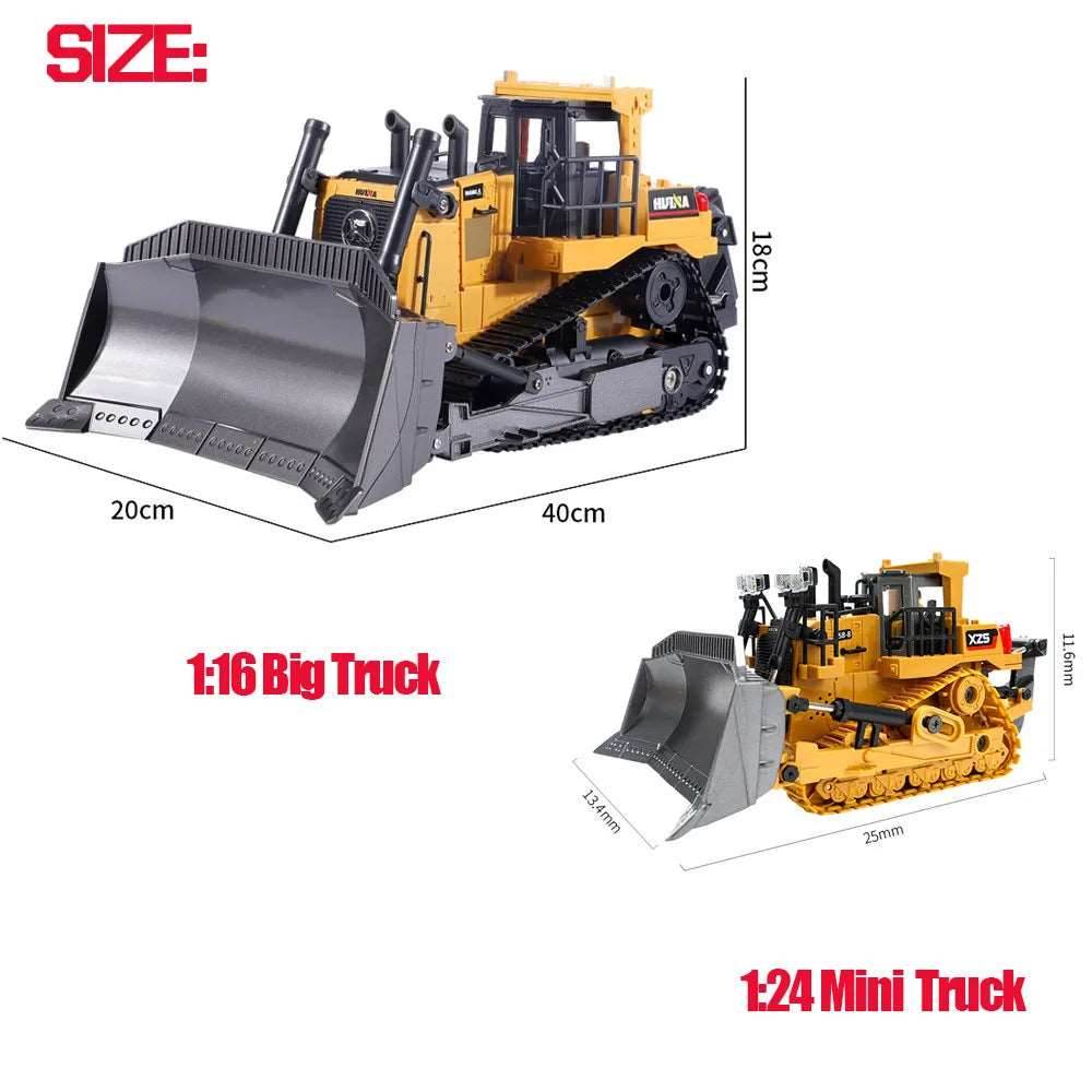 RC Alloy RC Bulldozer Truck 1:16/1:24 – Power-Packed Remote Control Fun - ToylandEU