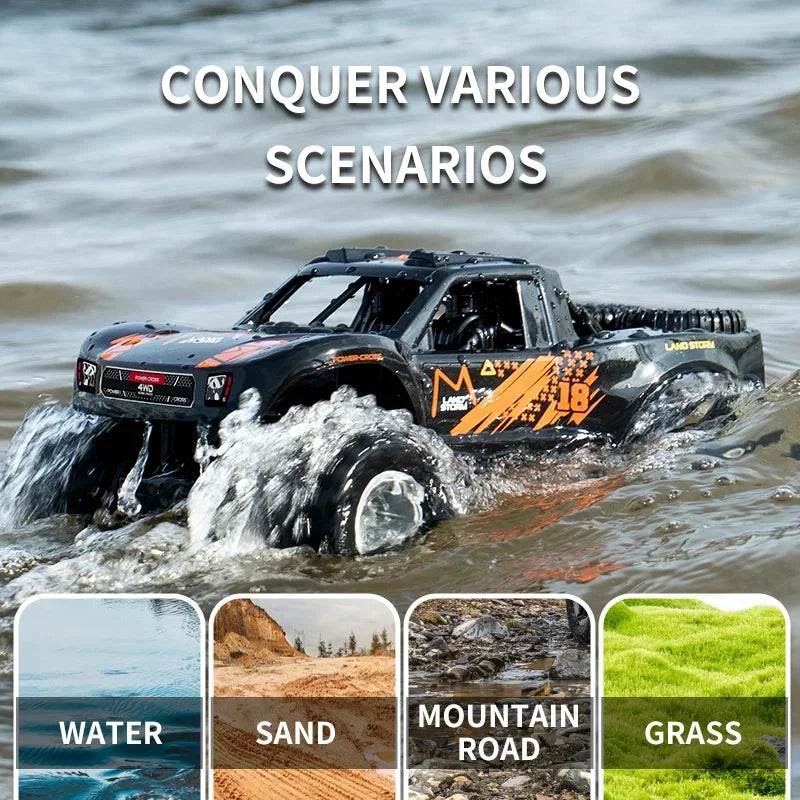 RC Amphibious 4WD RC Car - Remote Control Vehicle for Land & Water Fun - ToylandEU