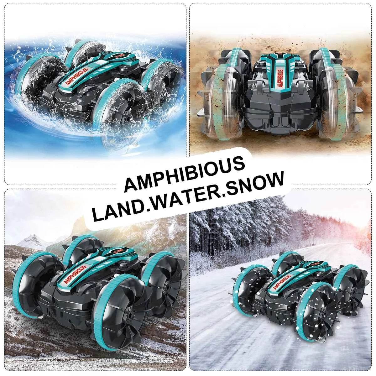 RC Amphibious 4WD Stunt RC Vehicle - Ready to Conquer Land & Water! - ToylandEU