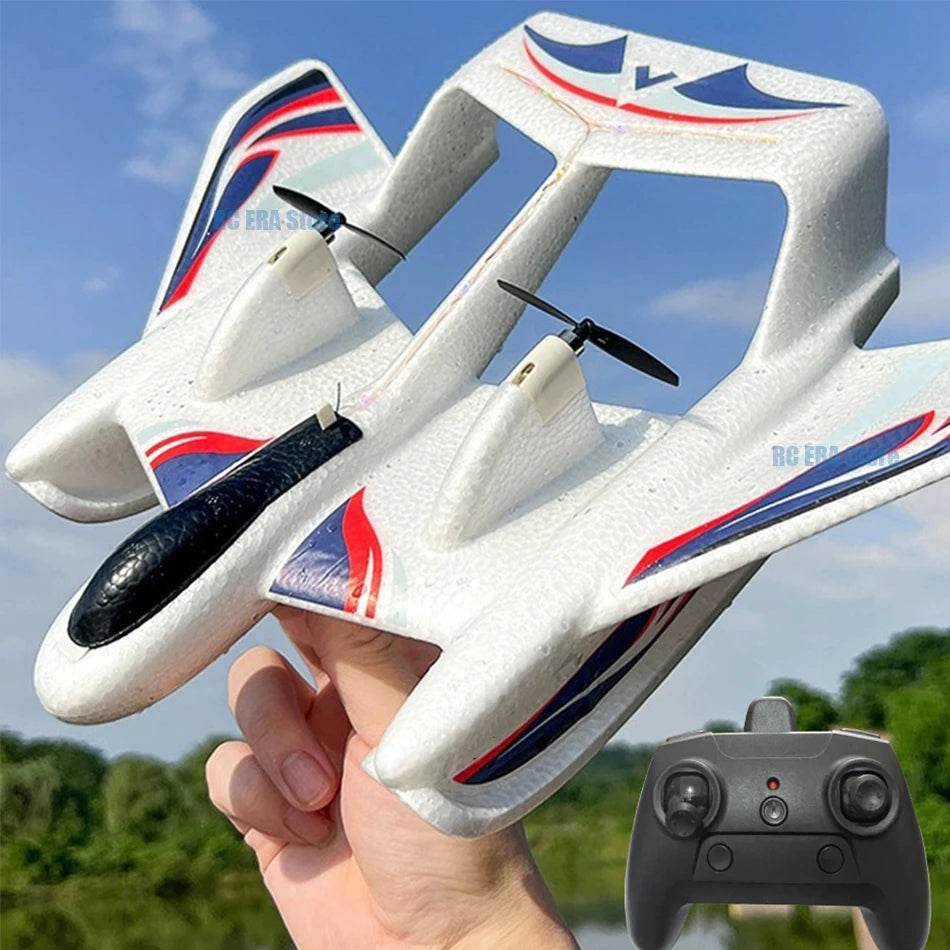 RC Amphibious EPP Foam RC Glider Aircraft with Gyro Stabilization and LED Lights - 2.4G Remote Control Airplane - ToylandEU