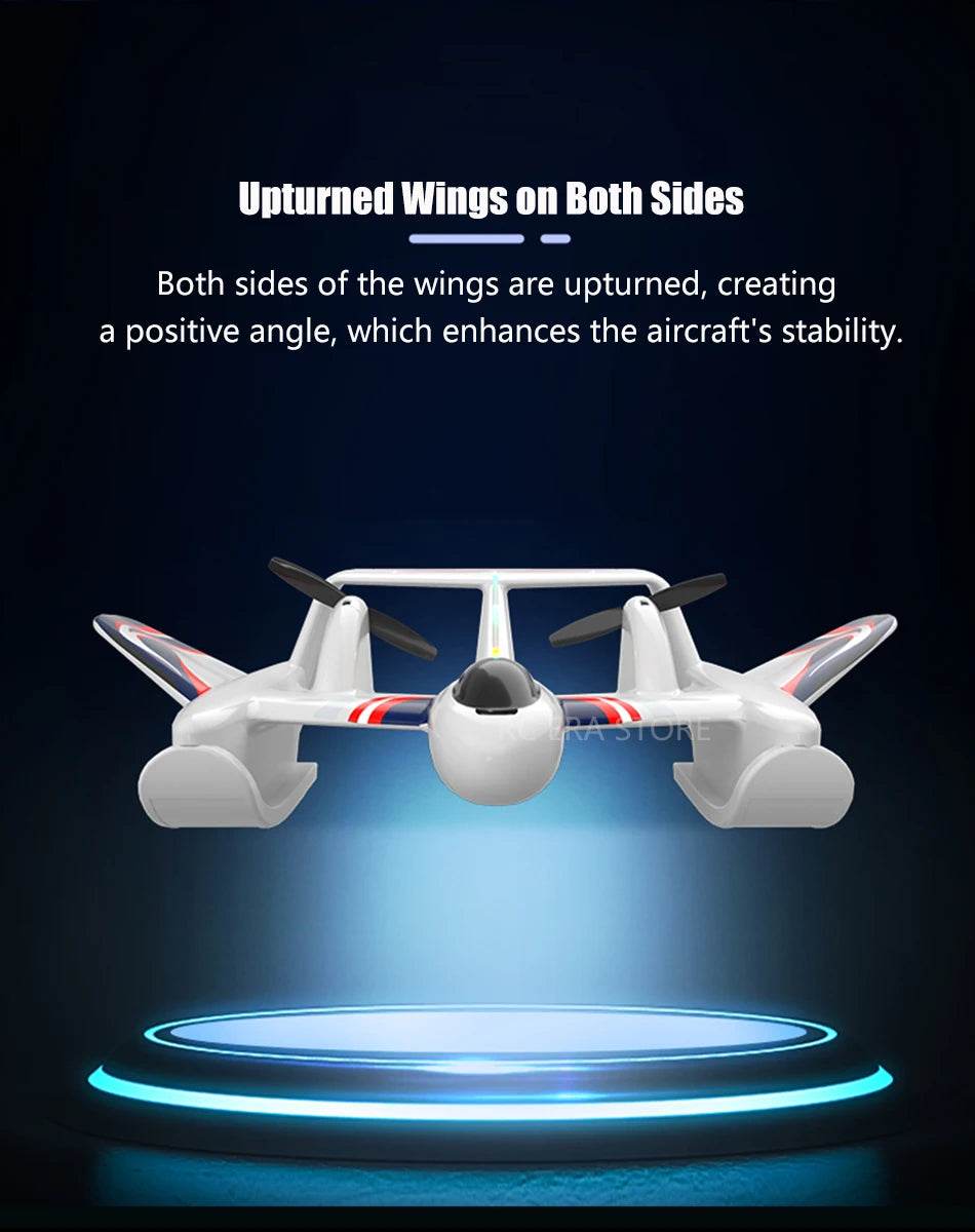 RC Amphibious EPP Foam RC Glider Aircraft with Gyro Stabilization and LED Lights - 2.4G Remote Control Airplane - ToylandEU