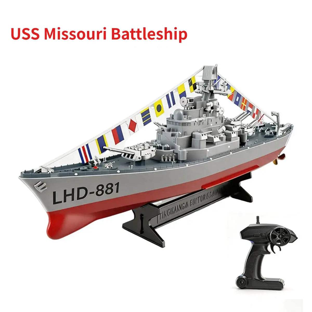  RC Battleship Boat Richly Detailed With Dual Motors -  ToylandEU™