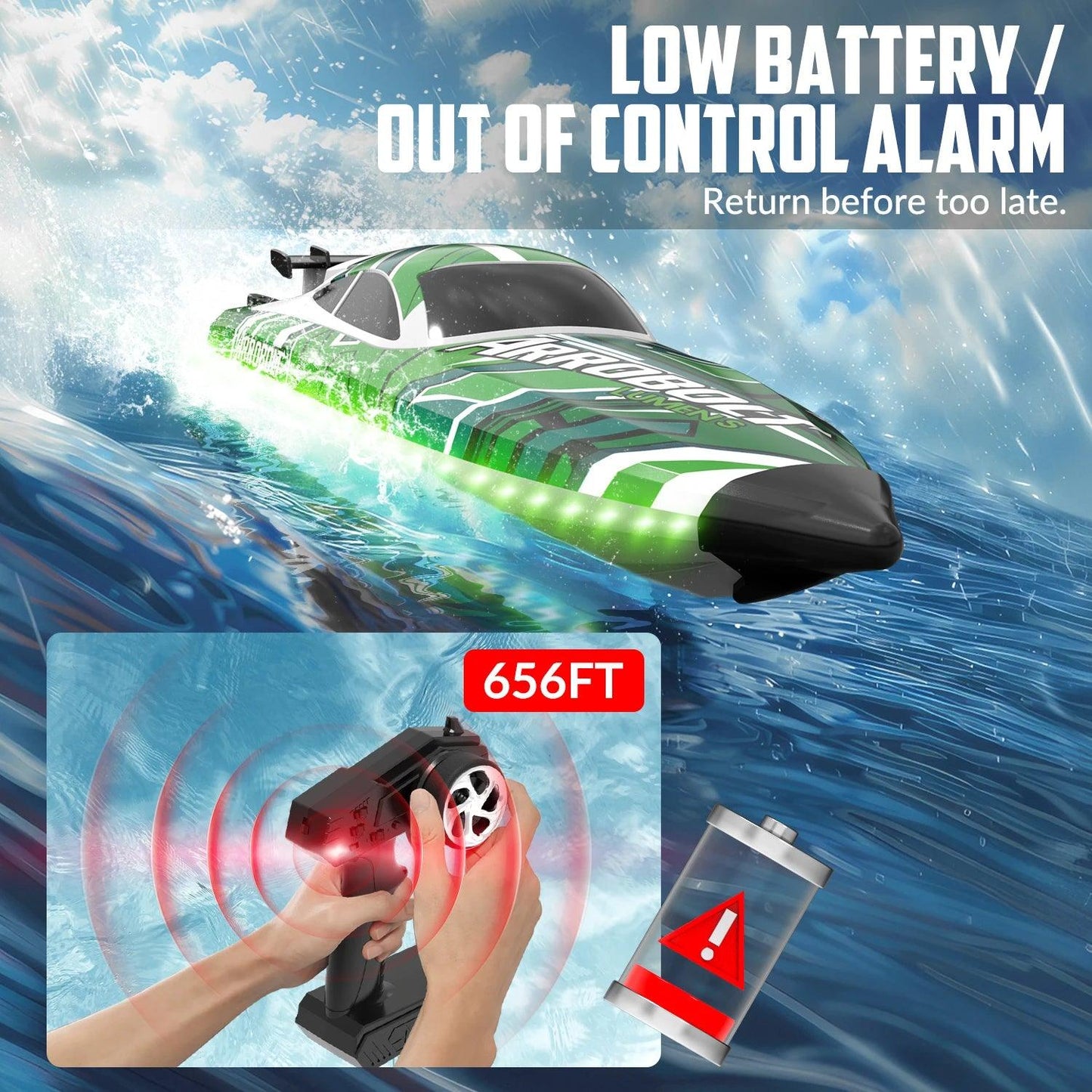  RC Boat 2.4G Remote 50 KMH Speed | Toylandeu™ 