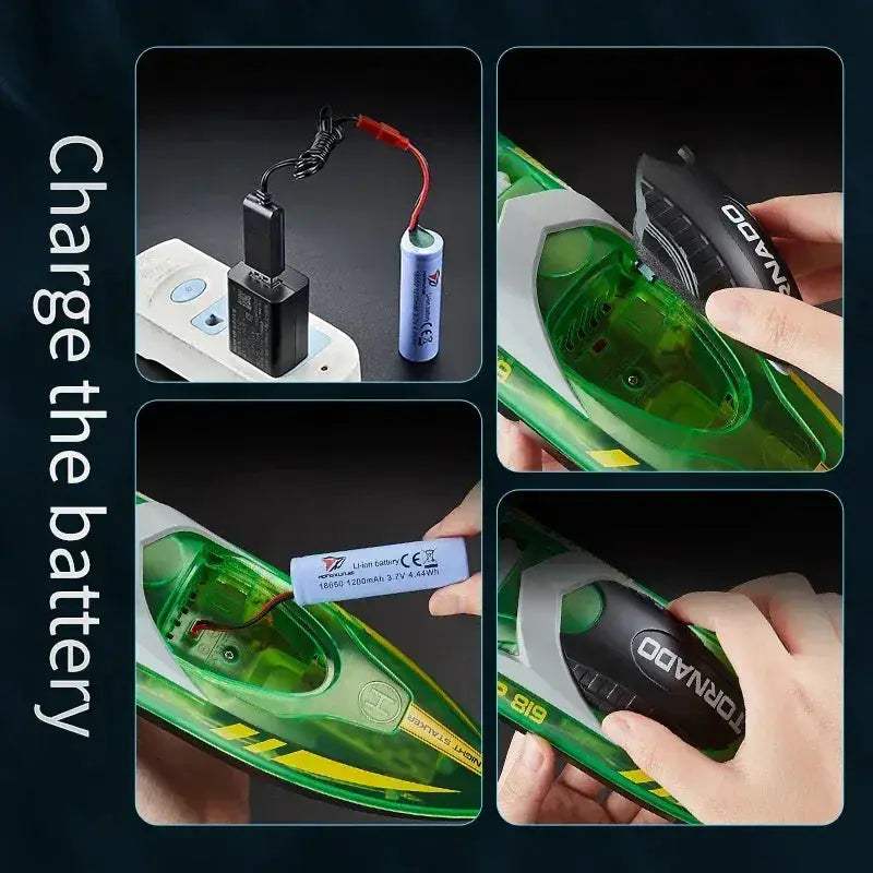 RC Boat 2.4GHz High Speed Remote Control Racing Boat - ToylandEU