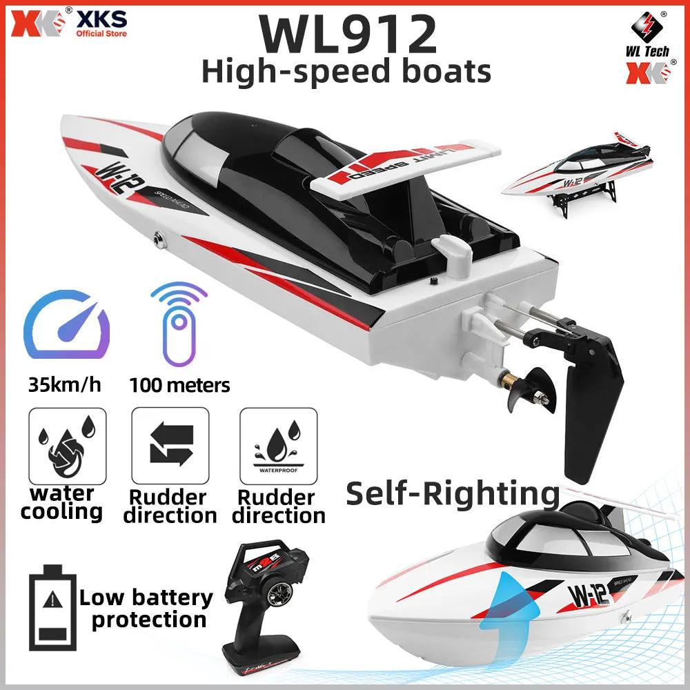  RC Boat 2.4GHz Remote Waterproof WL912 | Toylandeu™ 