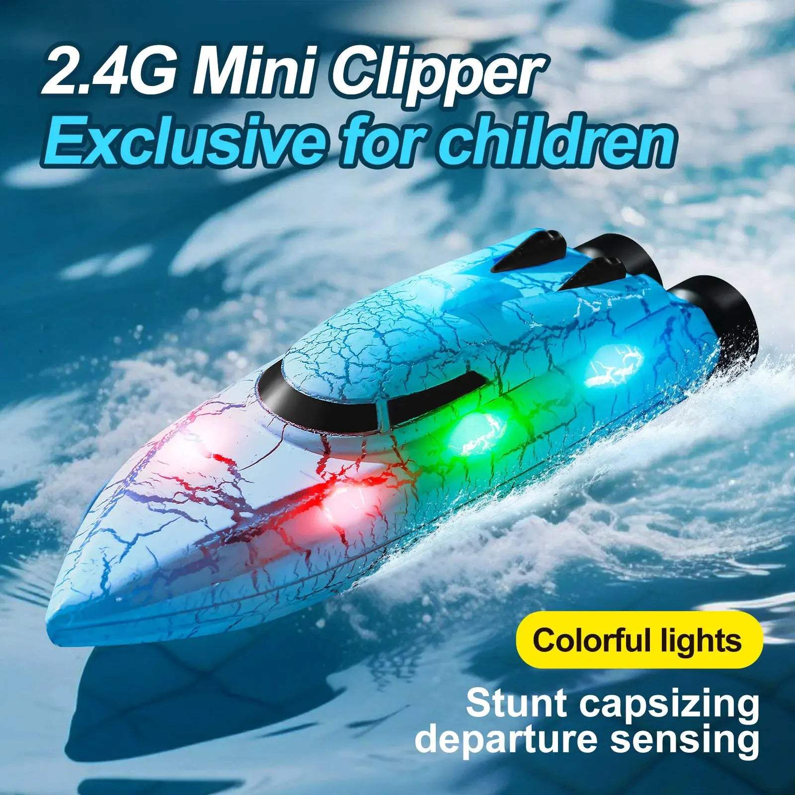 RC Boat 4WD Light Up Speedboat For Pools And Lakes - ToylandEU
