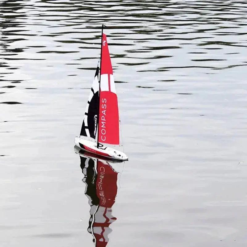  RC 53” Remote Control Sailboat with Compass - Pre-assembled 2.4G Electric RC Boat for Hobbyists and Adults -  ToylandEU™