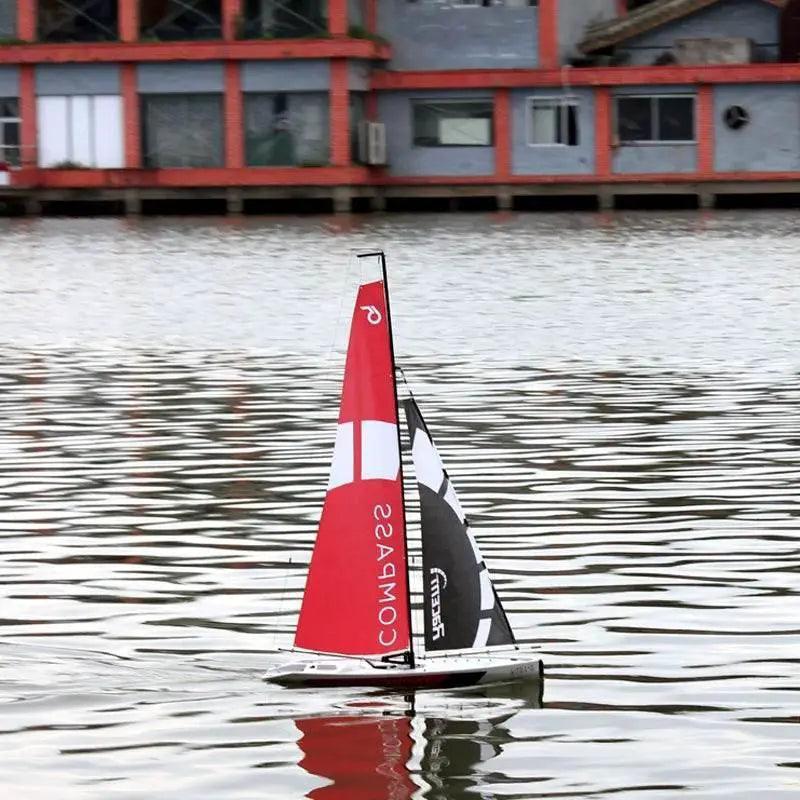  RC 53” Remote Control Sailboat with Compass - Pre-assembled 2.4G Electric RC Boat for Hobbyists and Adults -  ToylandEU™