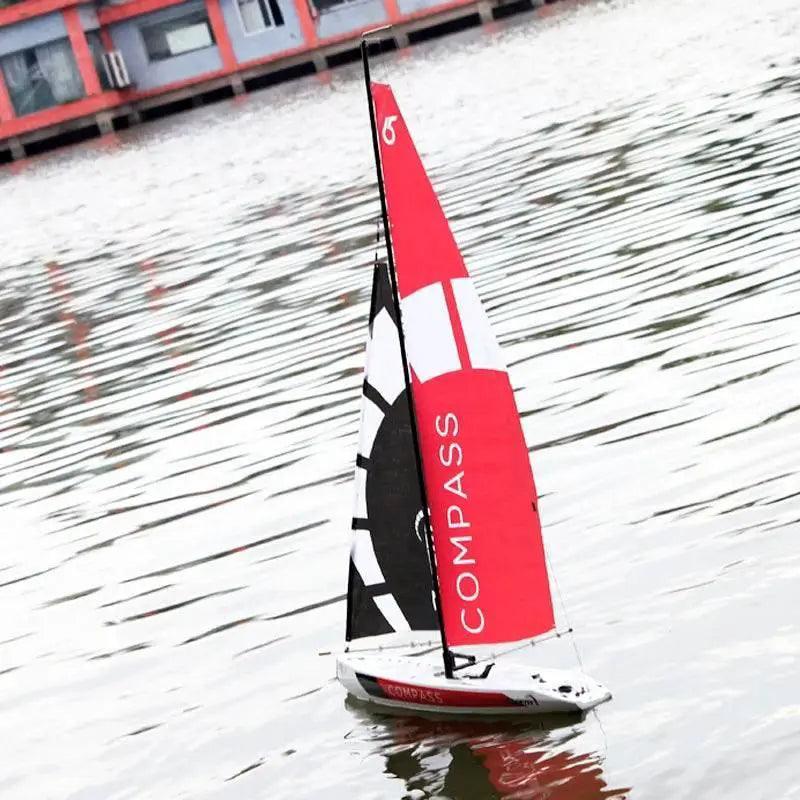  RC 53” Remote Control Sailboat with Compass - Pre-assembled 2.4G Electric RC Boat for Hobbyists and Adults -  ToylandEU™