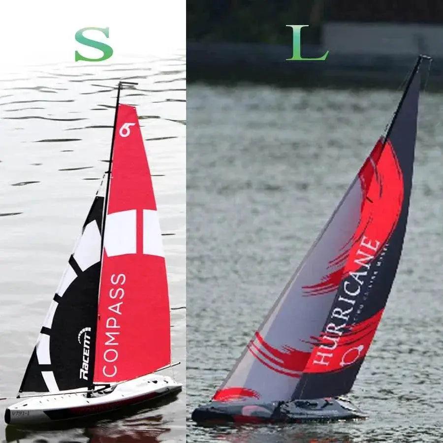  RC 53” Remote Control Sailboat with Compass - Pre-assembled 2.4G Electric RC Boat for Hobbyists and Adults -  ToylandEU™