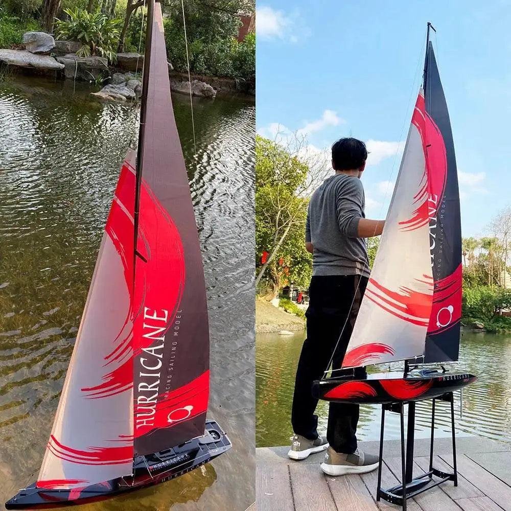  RC 53” Remote Control Sailboat with Compass - Pre-assembled 2.4G Electric RC Boat for Hobbyists and Adults -  ToylandEU™