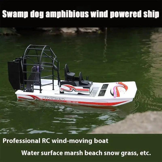  RC Amphibious Remote Control Electric Swamp Rescue Boat Model - DIY Aerodynamic Air Cushion Toy -  ToylandEU™