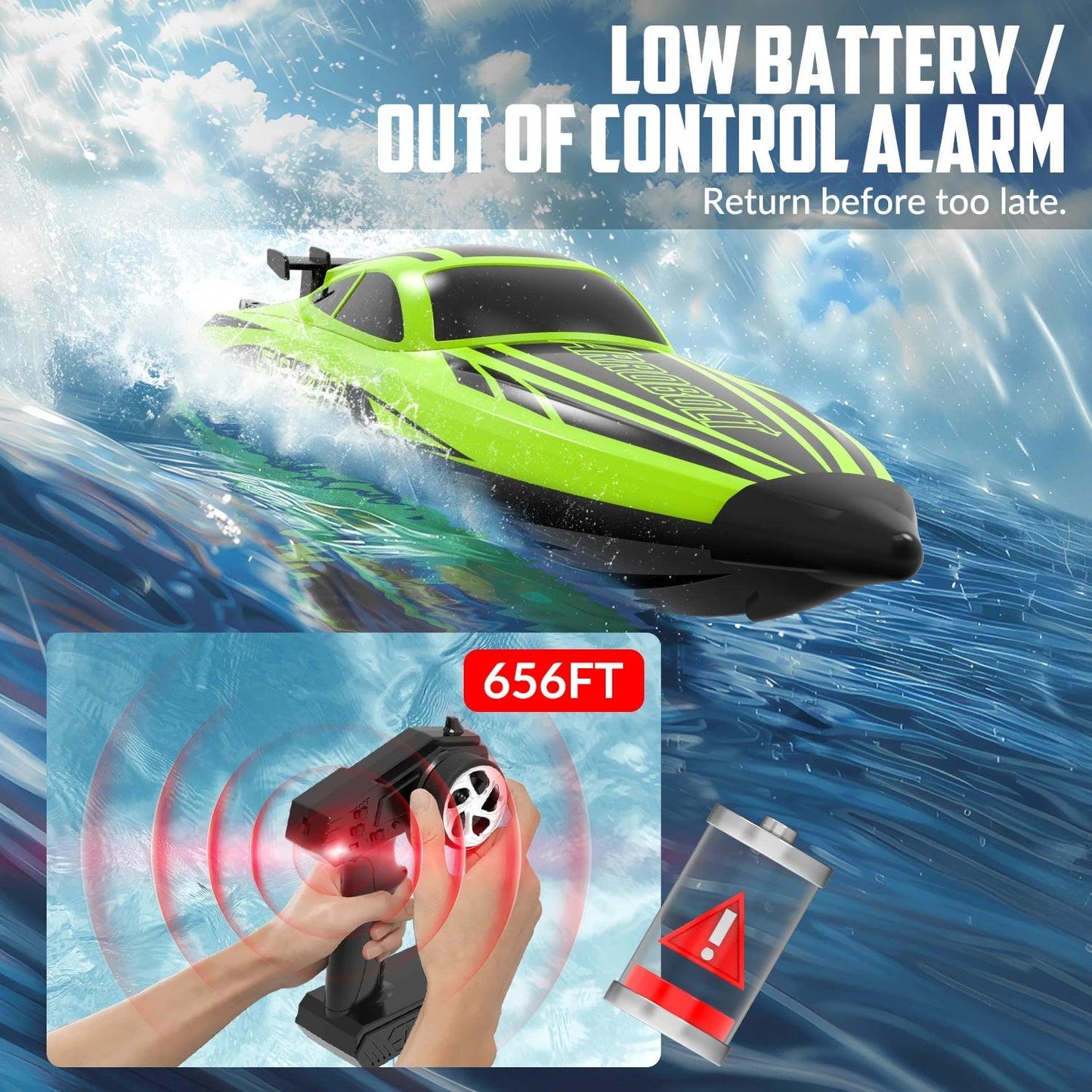  RC Boat | Brushless Motor Speed 35 MPH | Toylandeu™ 