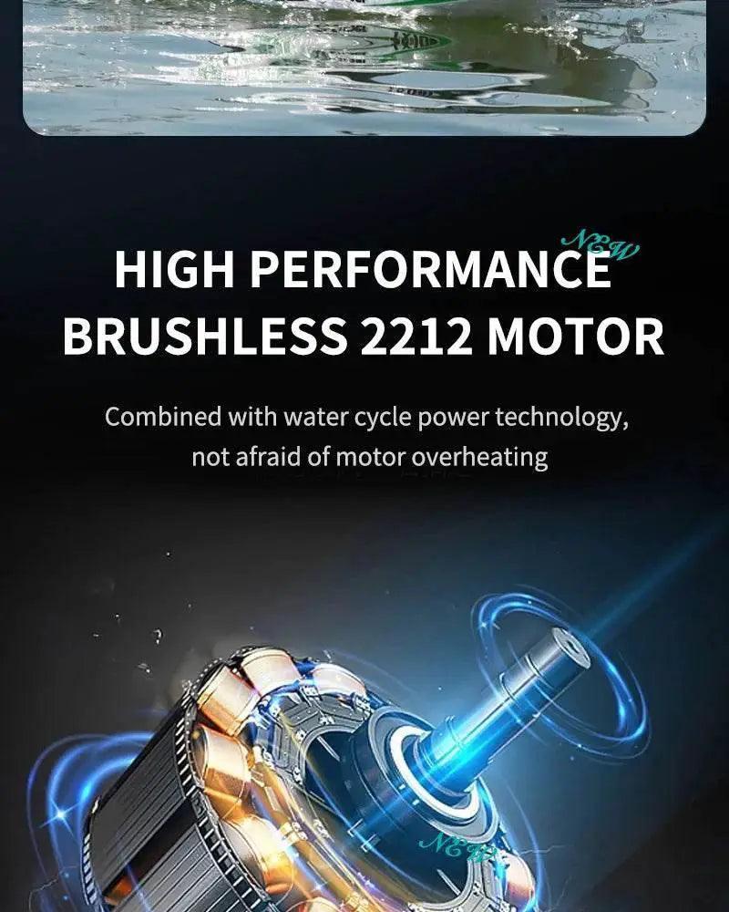  RC High-Speed Brushless RC Jet Boat 30km/h - Waterproof 2.4G Remote Control Speedboat for Kids -  ToylandEU™