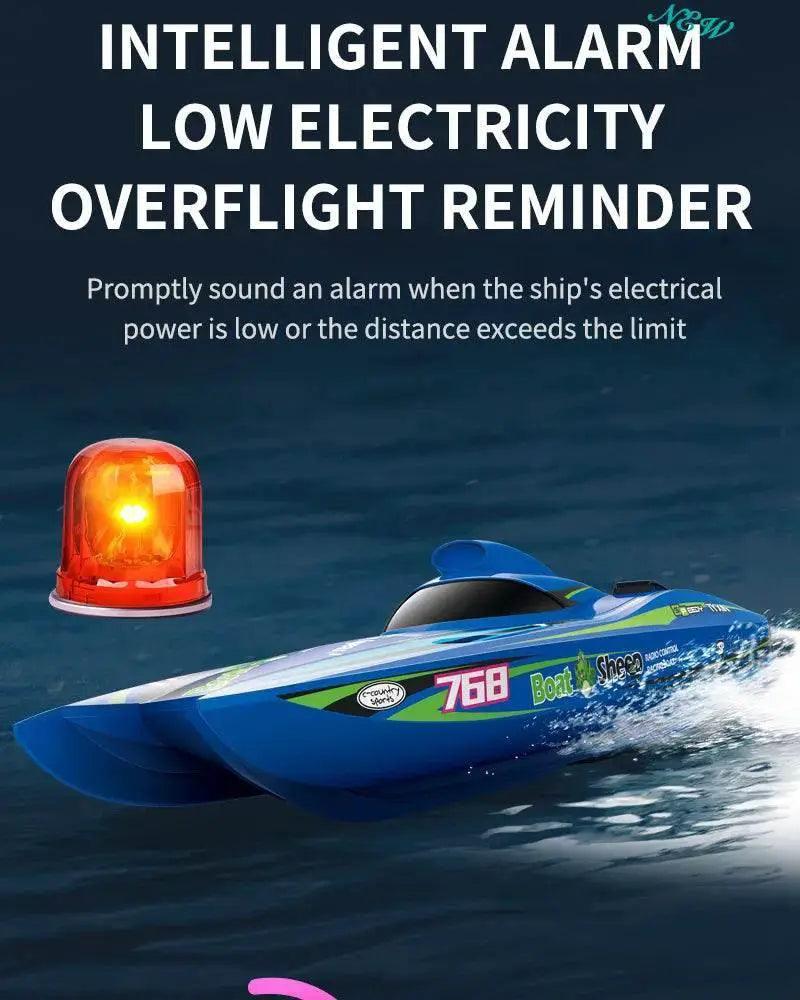  RC High-Speed Brushless RC Jet Boat 30km/h - Waterproof 2.4G Remote Control Speedboat for Kids -  ToylandEU™