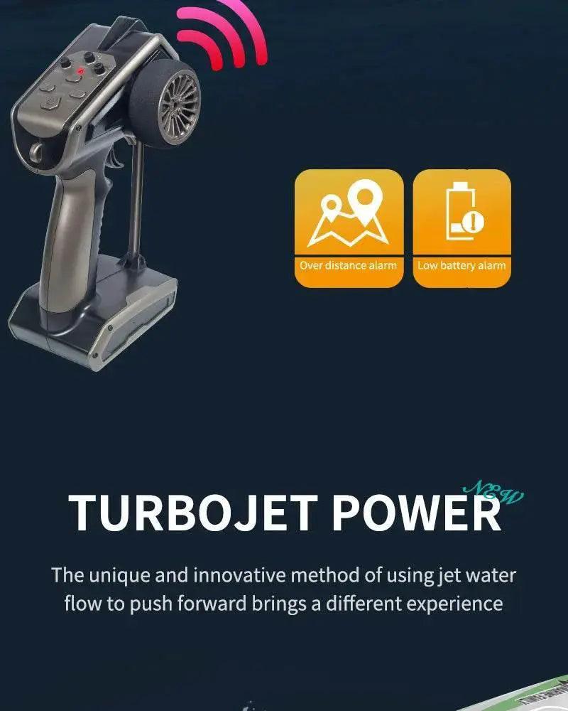  RC High-Speed Brushless RC Jet Boat 30km/h - Waterproof 2.4G Remote Control Speedboat for Kids -  ToylandEU™