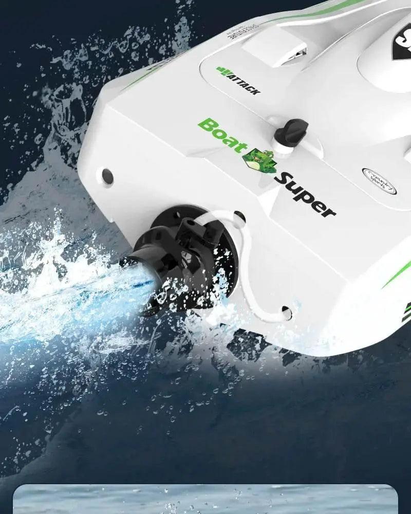  RC High-Speed Brushless RC Jet Boat 30km/h - Waterproof 2.4G Remote Control Speedboat for Kids -  ToylandEU™