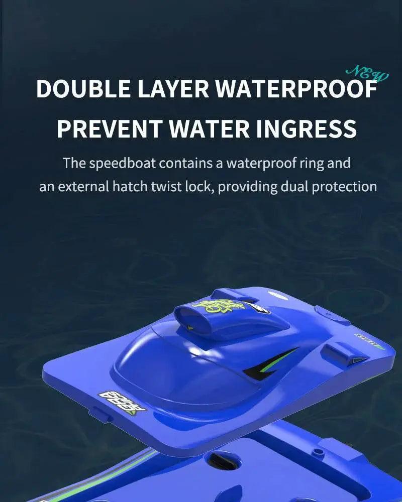  RC High-Speed Brushless RC Jet Boat 30km/h - Waterproof 2.4G Remote Control Speedboat for Kids -  ToylandEU™