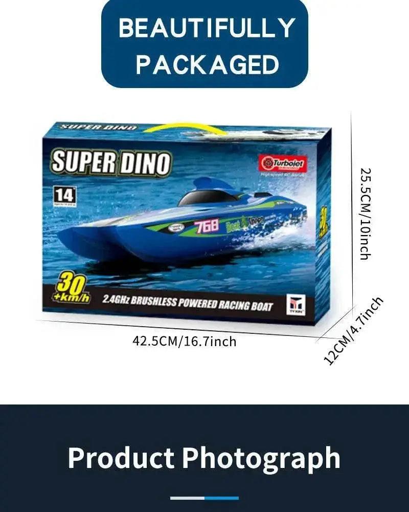  RC High-Speed Brushless RC Jet Boat 30km/h - Waterproof 2.4G Remote Control Speedboat for Kids -  ToylandEU™
