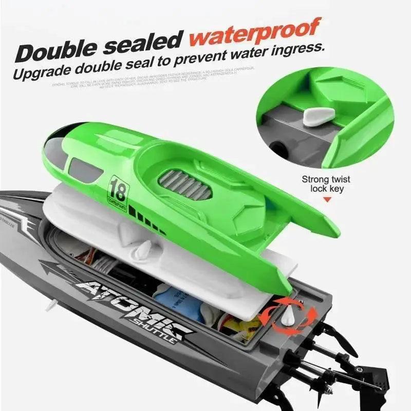  RC High-Speed Electric Remote-Controlled Racing Boat with Cooling Feature and Fishnet Pull Design -  ToylandEU™