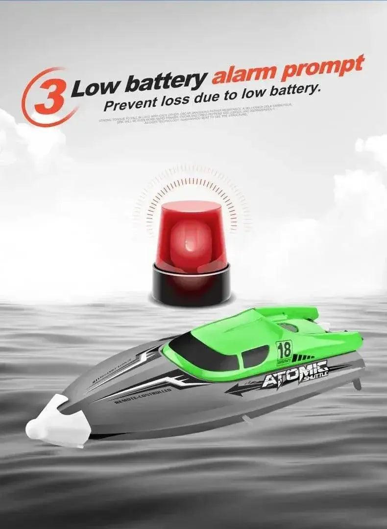  RC High-Speed Electric Remote-Controlled Racing Boat with Cooling Feature and Fishnet Pull Design -  ToylandEU™