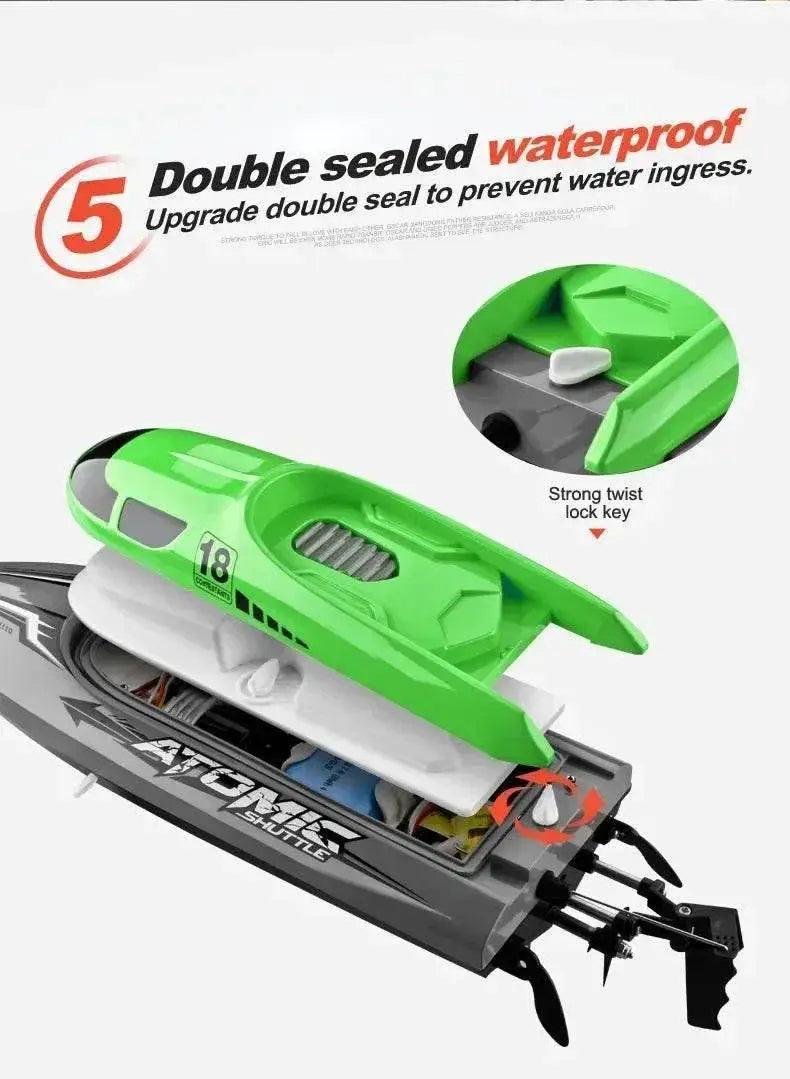  RC High-Speed Electric Remote-Controlled Racing Boat with Cooling Feature and Fishnet Pull Design -  ToylandEU™