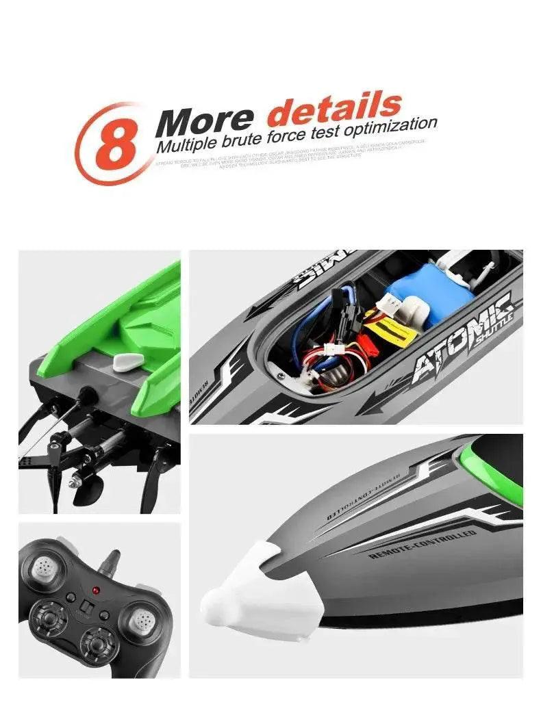  RC High-Speed Electric Remote-Controlled Racing Boat with Cooling Feature and Fishnet Pull Design -  ToylandEU™