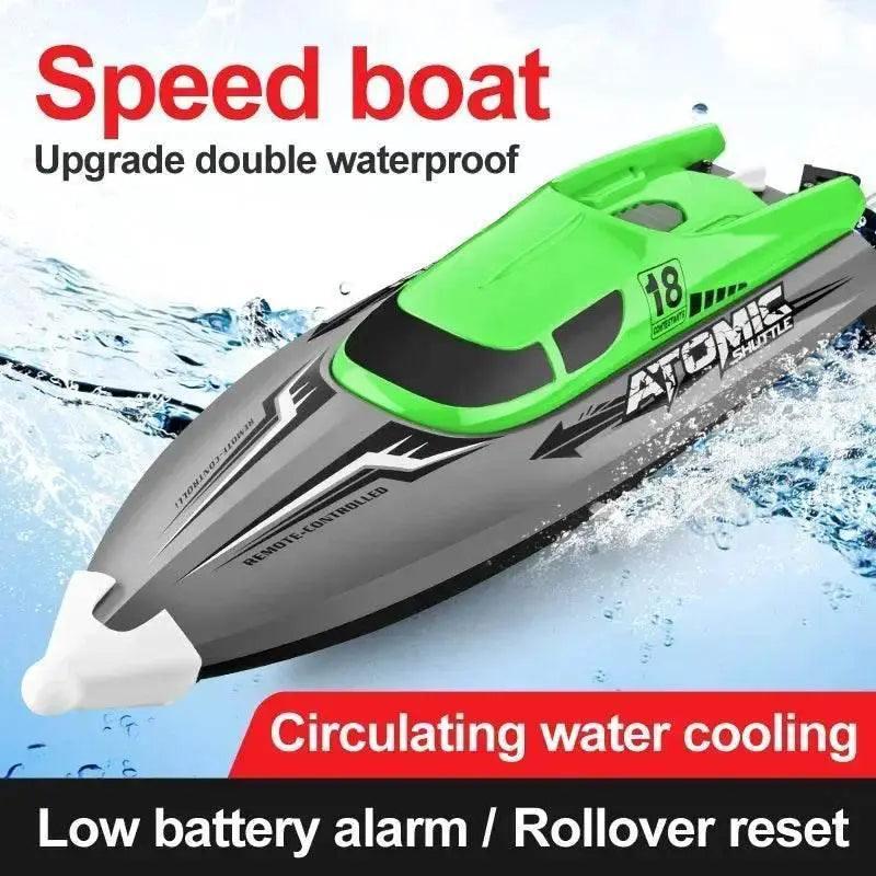  RC High-Speed Electric Remote-Controlled Racing Boat with Cooling Feature and Fishnet Pull Design -  ToylandEU™