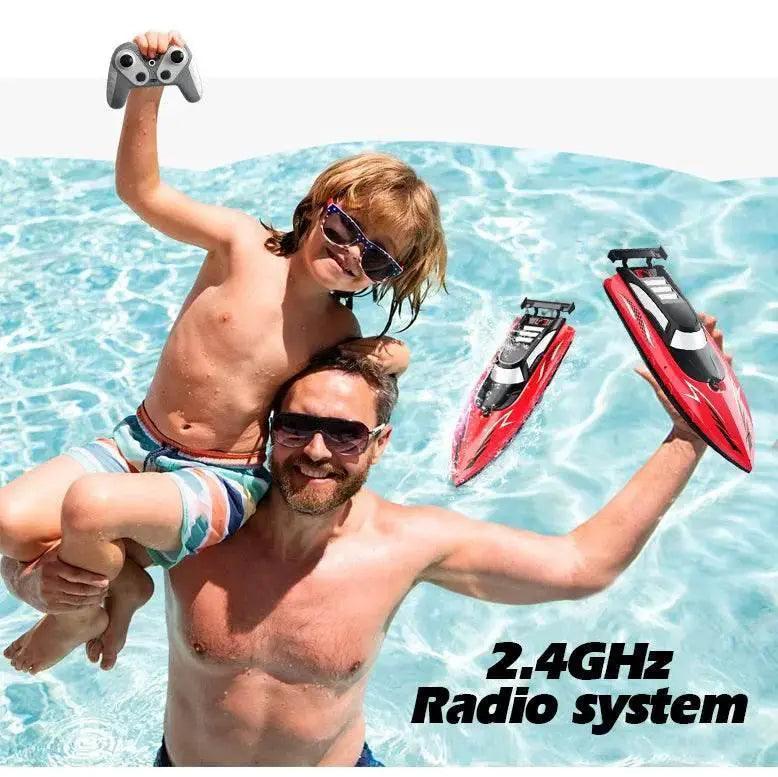  RC High-Speed 2.4G Remote Control Electric Toy Boat with Dual Spiral Pulp Charging -  ToylandEU™
