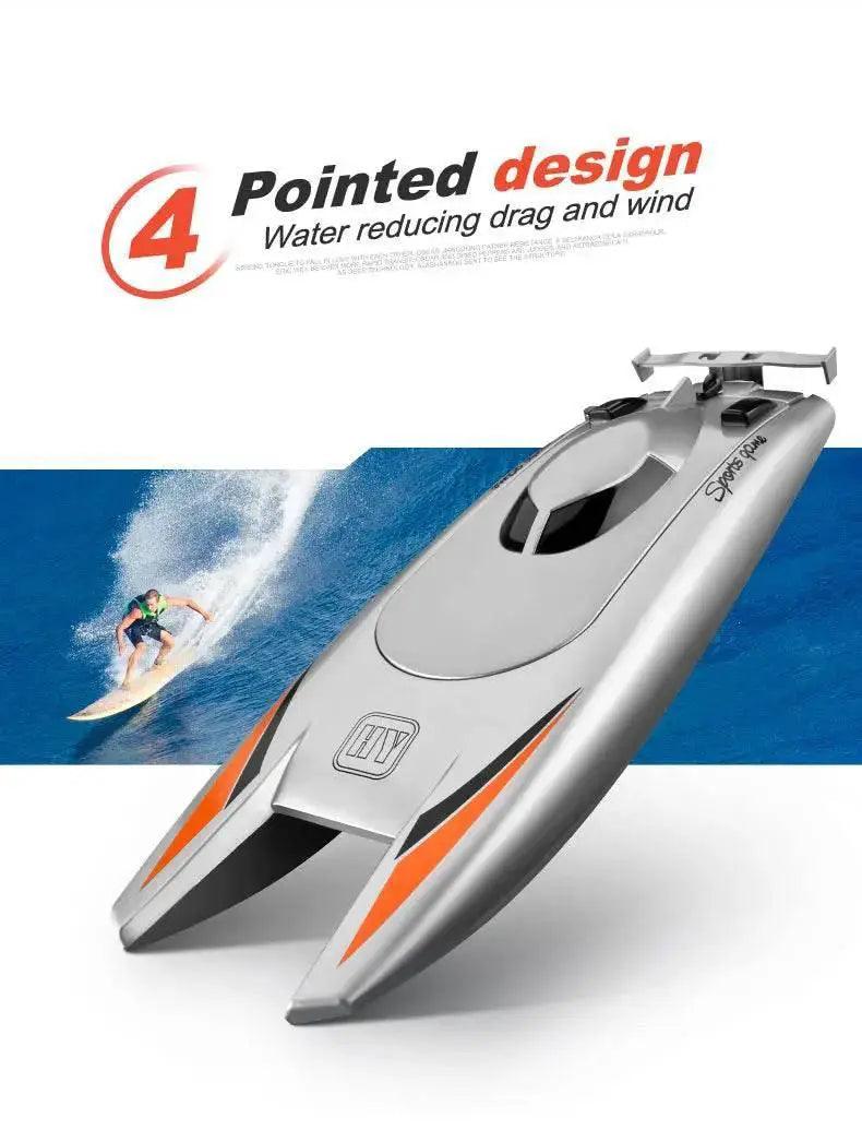  RC 2.4G High-Speed Remote Control Racing Boat with Double Motors - Waterproof Professional Speedboat 805 Toy for Boys -  ToylandEU™