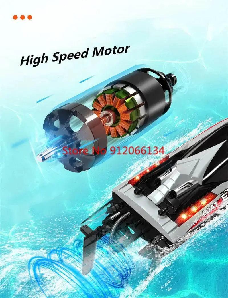  RC High-Speed 70KM/H Remote Control Racing Boat with 200M Range and Capsize Recovery – Waterproof RC Toy for Ages 14+ -  ToylandEU™