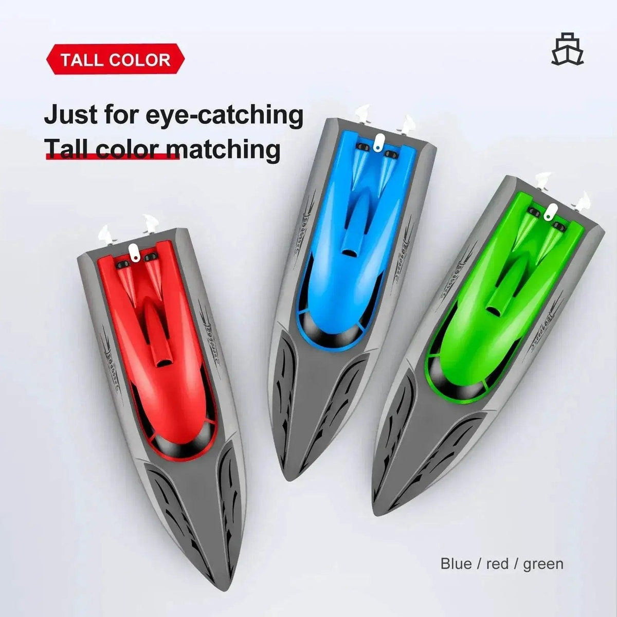  RC High-Speed 2.4G Remote Control RC Boat - 20km/h Rechargeable Waterproof Toy for Kids -  ToylandEU™