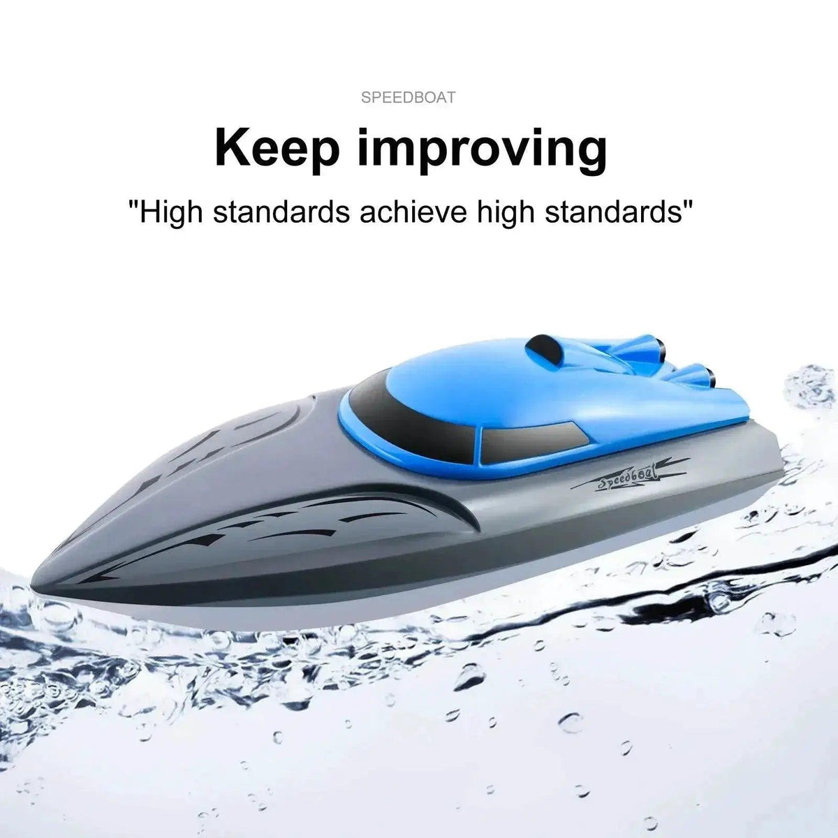  RC High-Speed 2.4G Remote Control RC Boat - 20km/h Rechargeable Waterproof Toy for Kids -  ToylandEU™