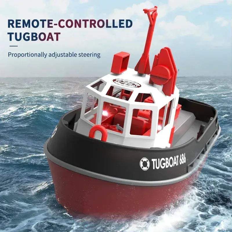  RC Boat Powerful Dual Motor Tugboat Remote Control -  ToylandEU™