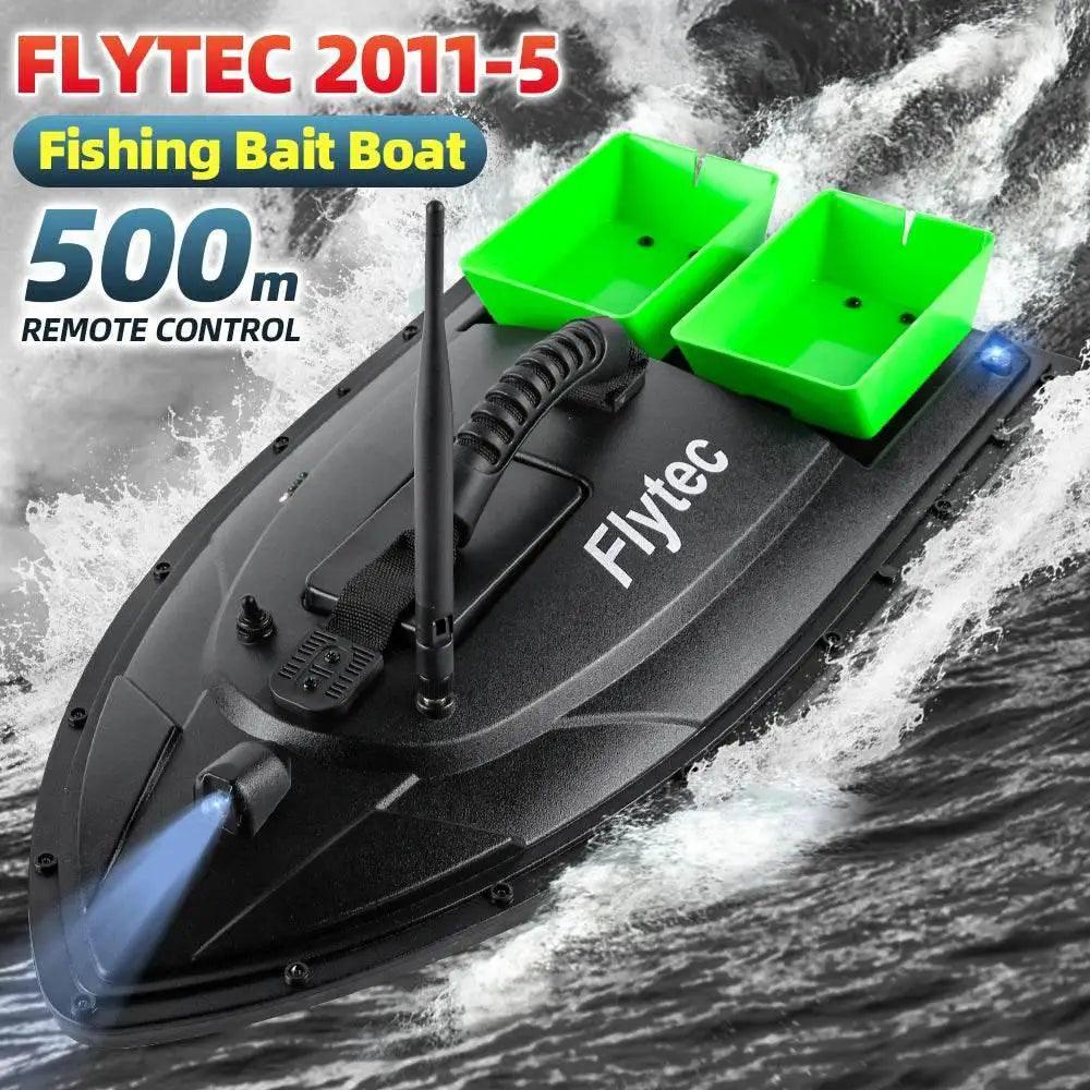  RC Remote Control Flytec Fishing Bait Boat with Dual Motors and Fish Finder - 1.5KG Load Capacity and LED Light -  ToylandEU™
