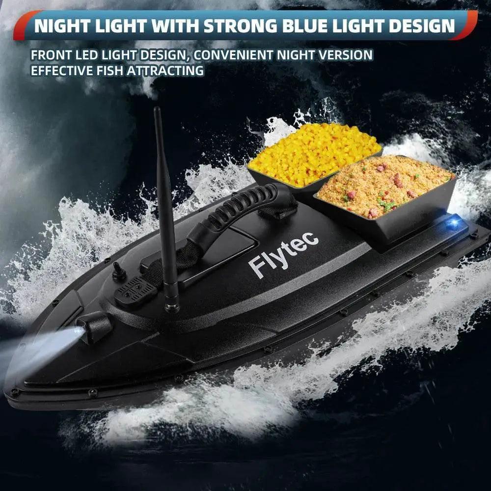 RC Remote Control Flytec Fishing Bait Boat with Dual Motors and Fish Finder - 1.5KG Load Capacity and LED Light -  ToylandEU™