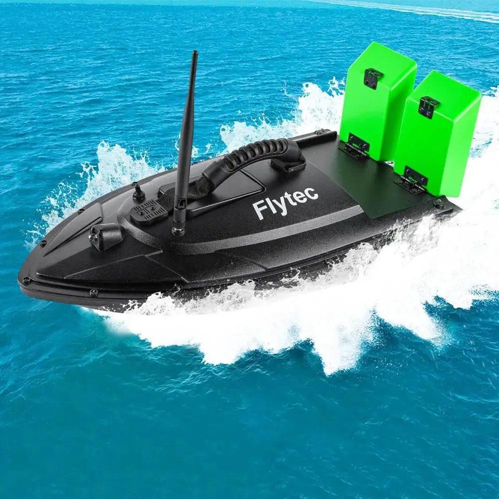  RC Remote Control Flytec Fishing Bait Boat with Dual Motors and Fish Finder - 1.5KG Load Capacity and LED Light -  ToylandEU™