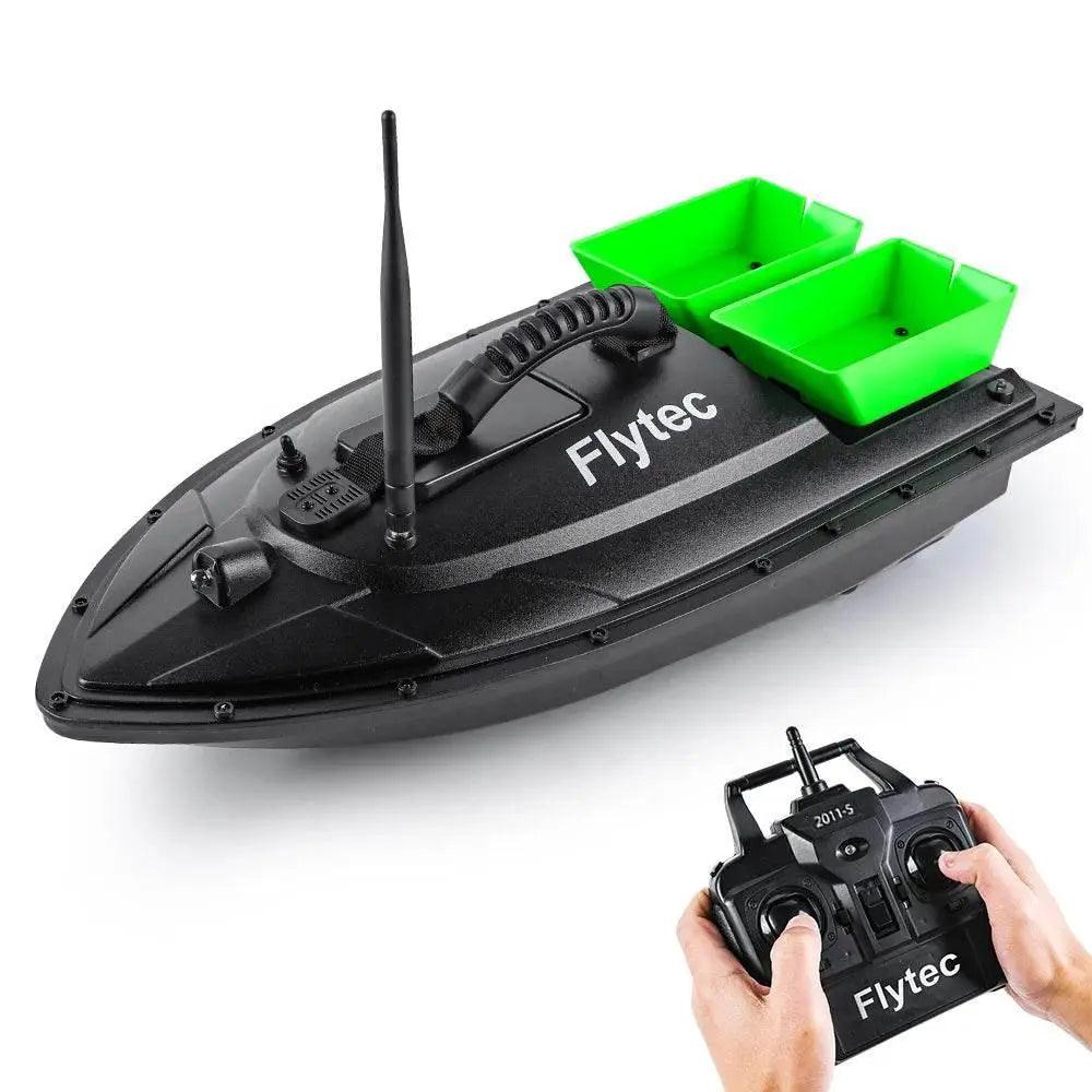  RC Remote Control Flytec Fishing Bait Boat with Dual Motors and Fish Finder - 1.5KG Load Capacity and LED Light -  ToylandEU™