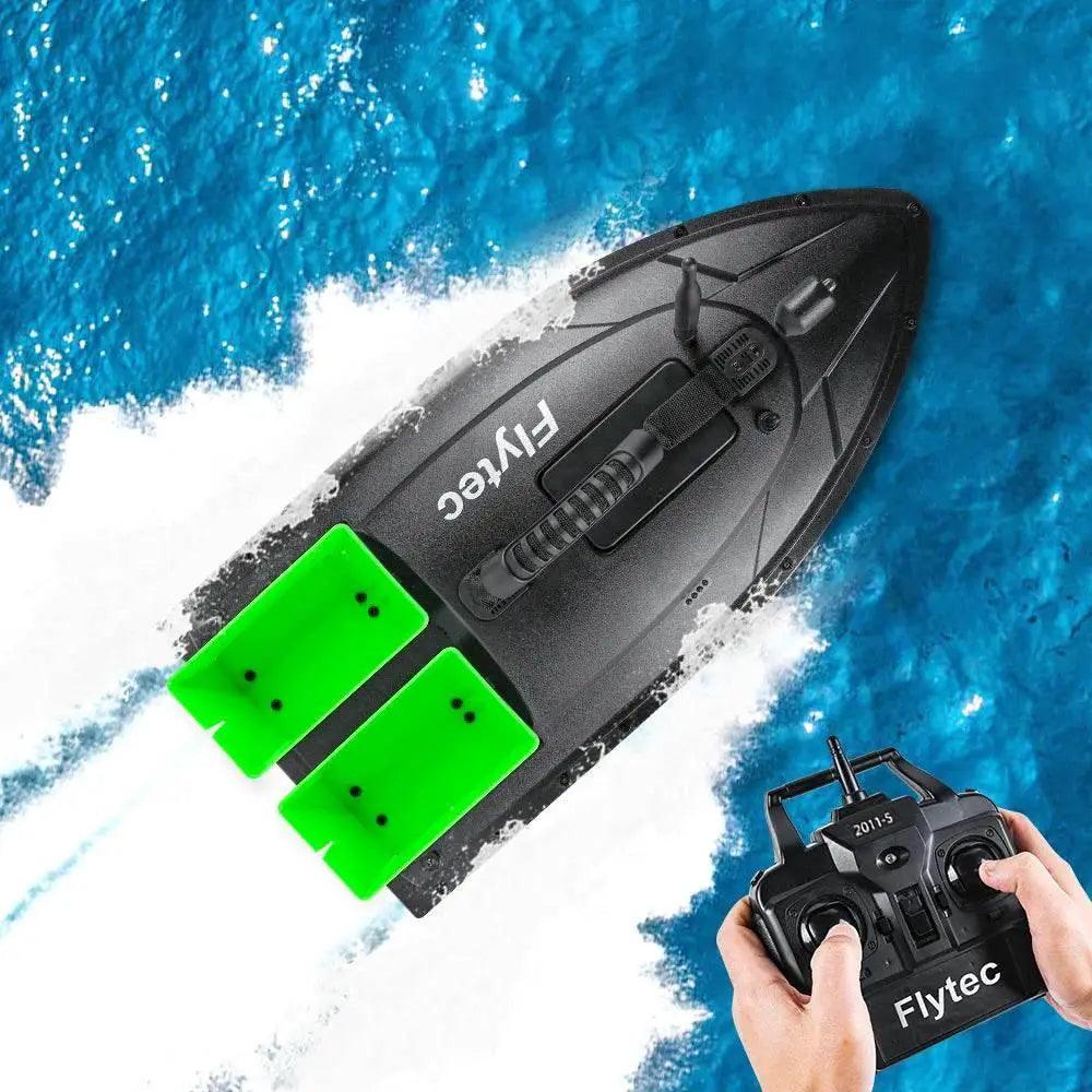  RC Remote Control Flytec Fishing Bait Boat with Dual Motors and Fish Finder - 1.5KG Load Capacity and LED Light -  ToylandEU™