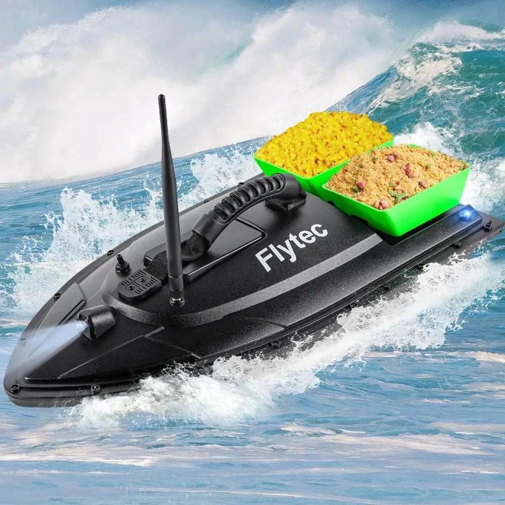  RC Remote Control Flytec Fishing Bait Boat with Dual Motors and Fish Finder - 1.5KG Load Capacity and LED Light -  ToylandEU™